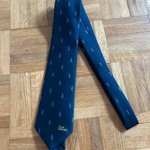 Ambiance Dark Blue Tie with Subtle Pattern